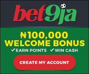 Register at Bet9ja using the promotion code YOHAIG for a N100,000 welcome bonus